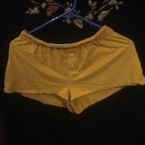 Yellow Victoria’s Secret booty shorts